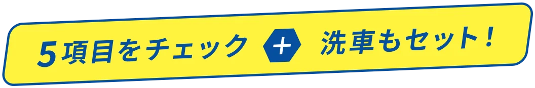 5項目をチェック＋洗車もセット！